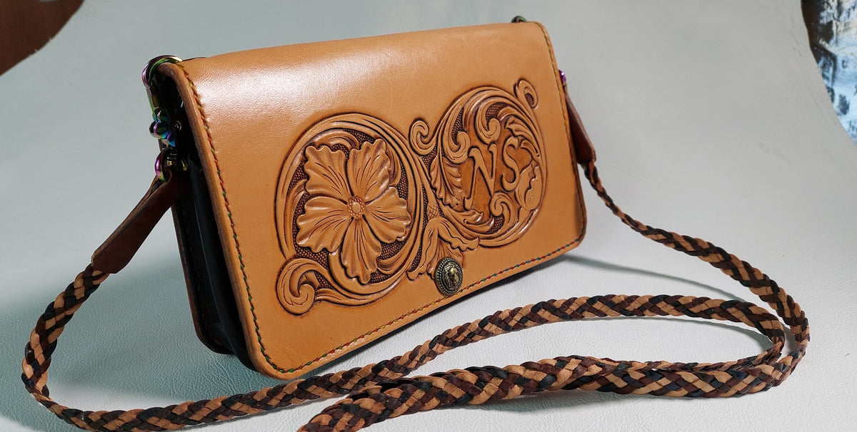 Phone/Wallet Clutch made using our Template – Maker's Leather Supply ...