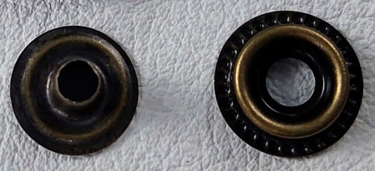 Metal Snap Fasteners 17mm - Antique Bronze - 5 full Sets per packet (Lion Head)