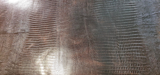 Snake Skin Embossed Leather - Beautiful Brown