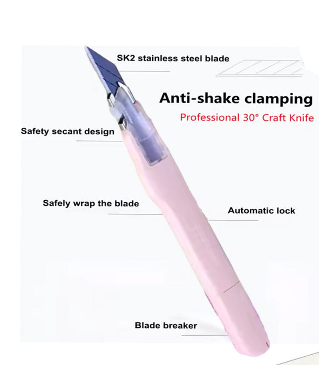 Precision Leather Snap Blade Knife - 9mm replaceable blades.