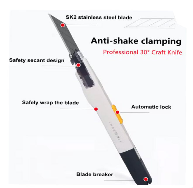 Precision Leather Snap Blade Knife - 9mm replaceable blades.