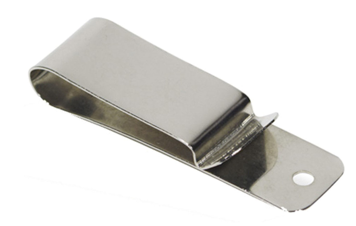 Metal Spring Belt Clips - Black & Nickel