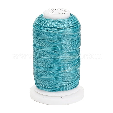 Superior Hand Sewing Thread, Dark Turquoise - 1mm Waxed, Braided Polyester 70mtr spool