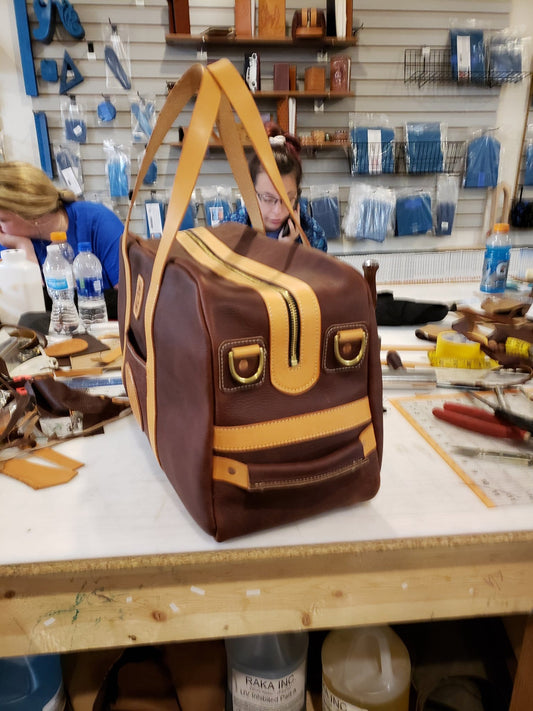 Paper Pattern Overnight Bag