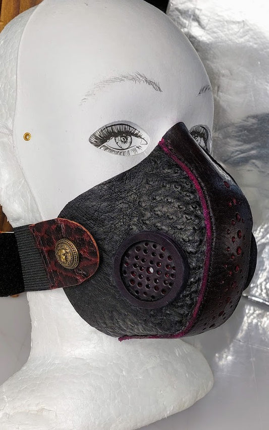 Genuine Ostrich Leather Hide - Ebony Gold (Last One!)