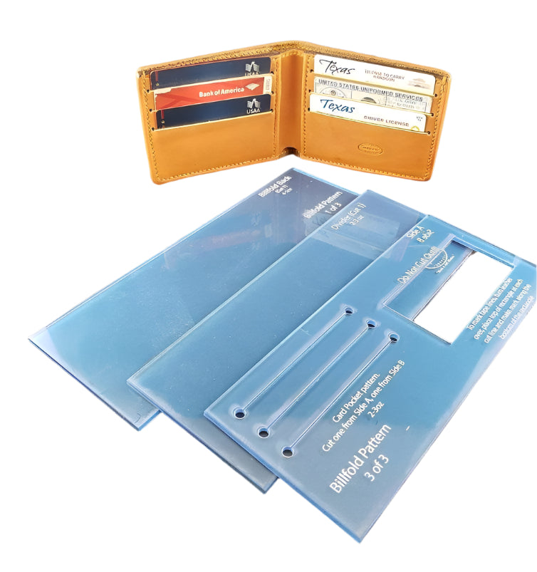 Billfold Wallet Template Set Maker s Leather Supply Australia