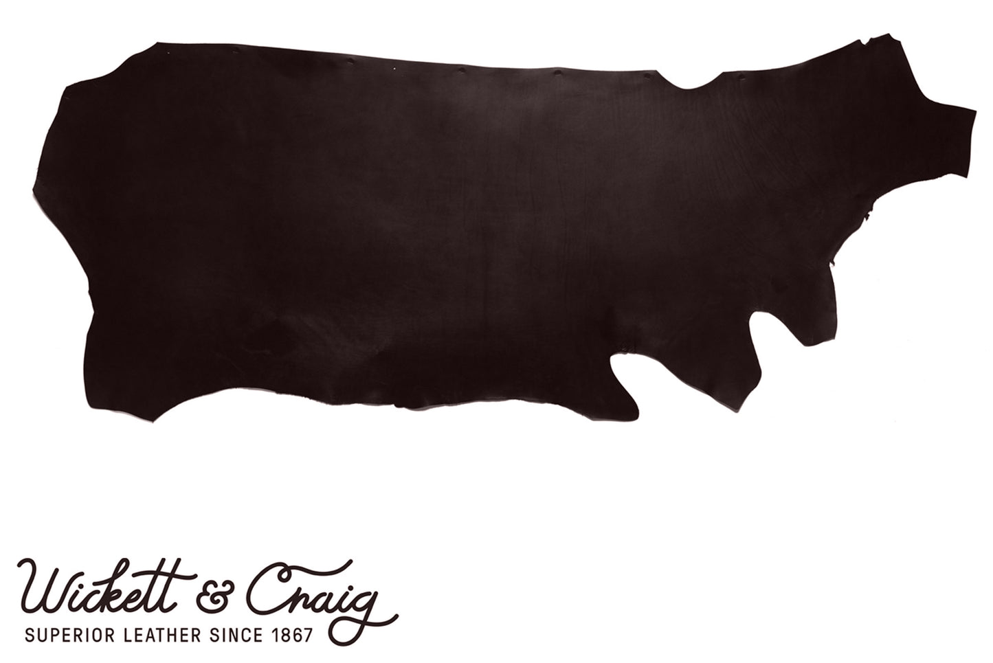 Wickett & Craig, English Bridle Leather by the square foot, Dark Brown