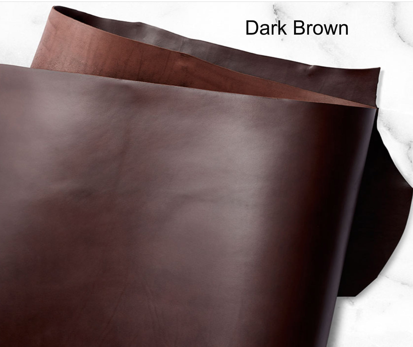 Wickett & Craig, English Bridle Leather by the square foot, Dark Brown