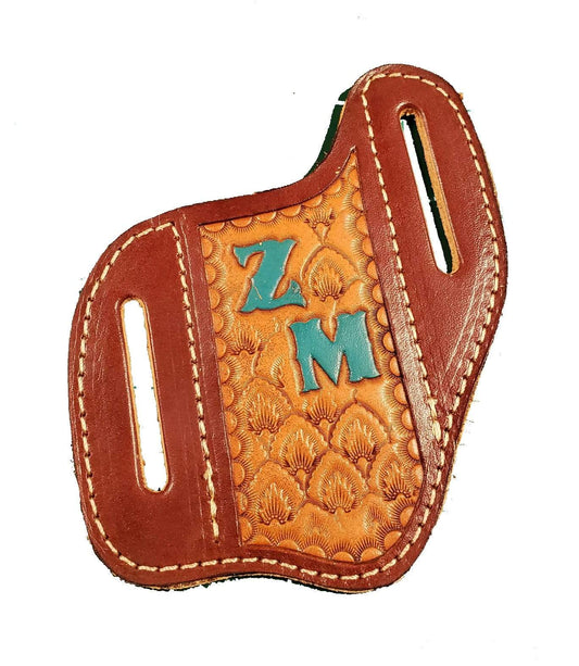 Belt slide pocket knife sheath (pouch) template Template Makersleathersupplyaustralia