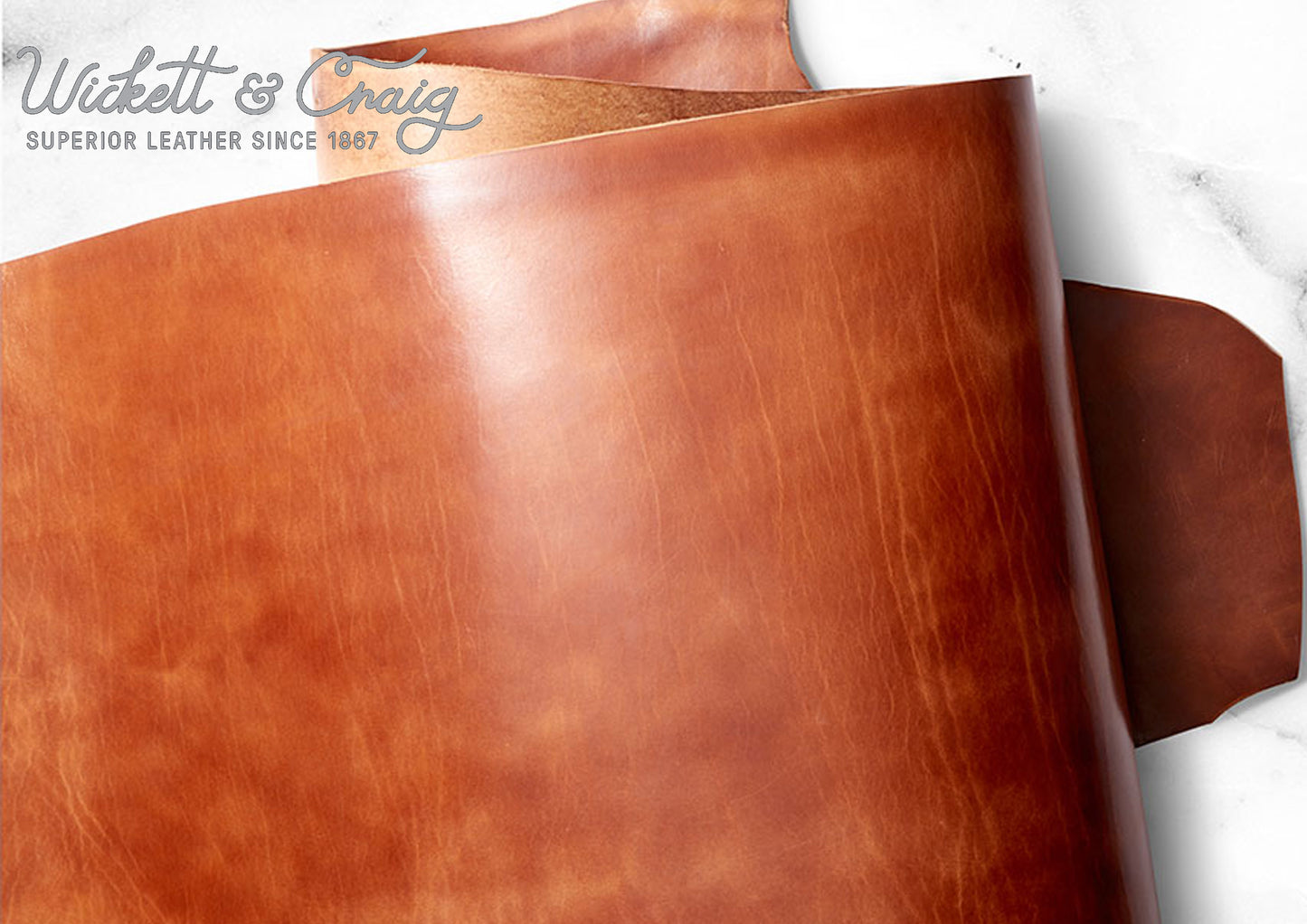 Wickett & Craig, Traditional Harness Leather side, Buck Brown