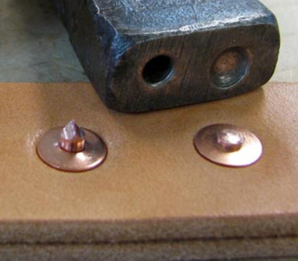 How to Set Copper or Brass  Rivets. Two Minute Tool Tip