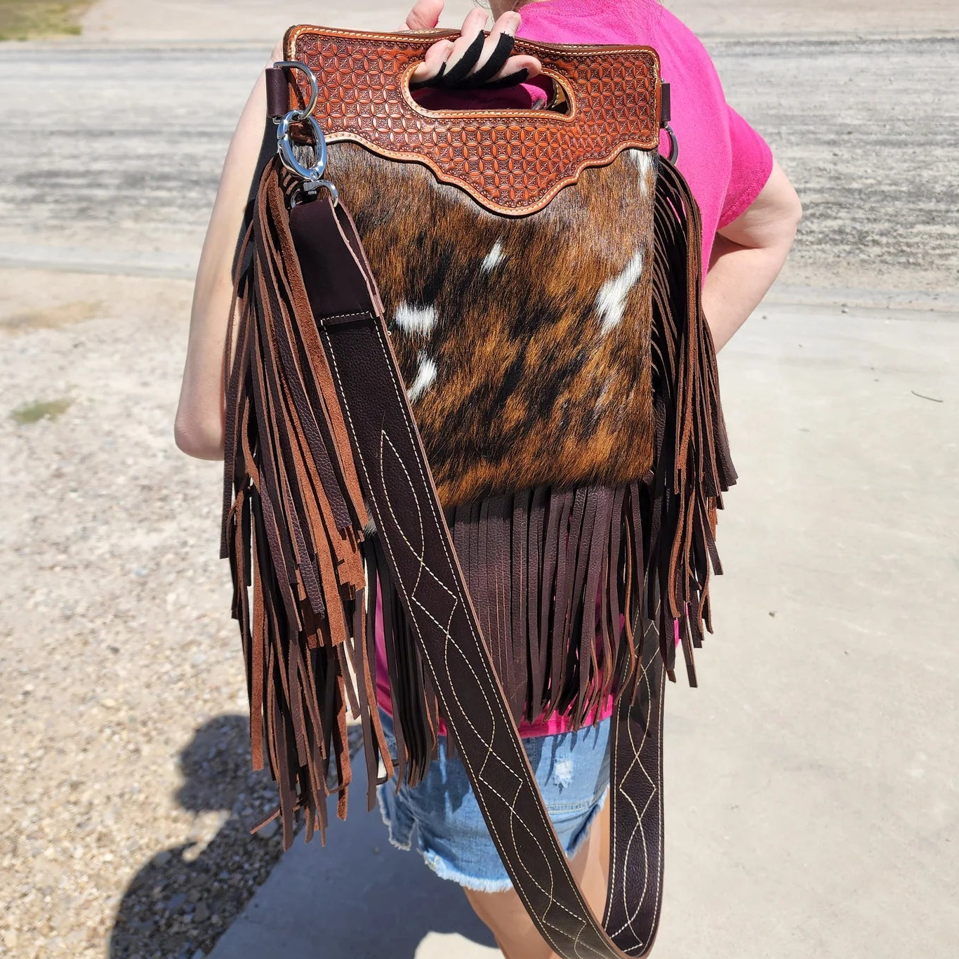 Fringy Cowhide Purse Acrylic Template Set