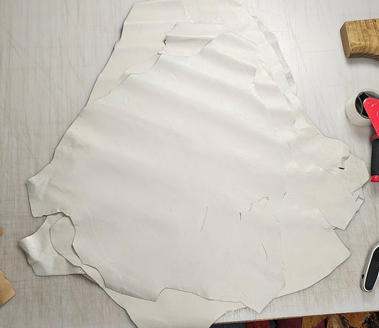 Kangaroo Leather,  Character Grade,  Pearlescent White