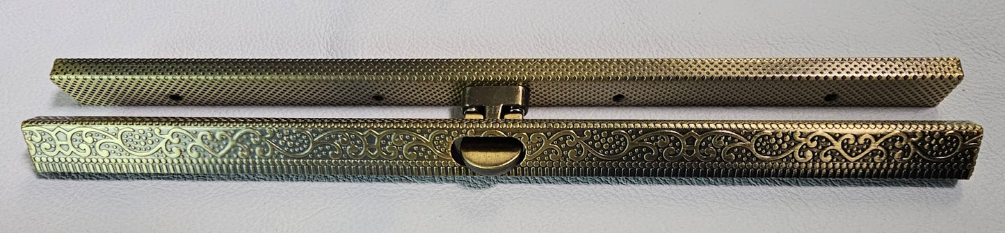 Metal Bar Frame can be used with our Zippered Clutch Template