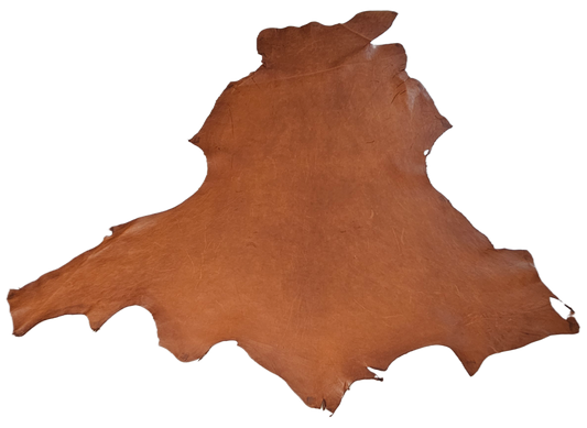 Kangaroo Hide  (Veg Tanned)  Finished - Saddle Tan
