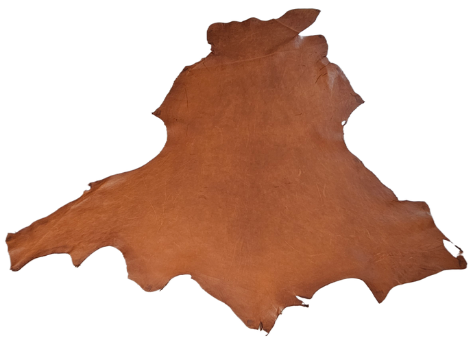 Kangaroo Hide  (Veg Tanned)  Finished - Saddle Tan