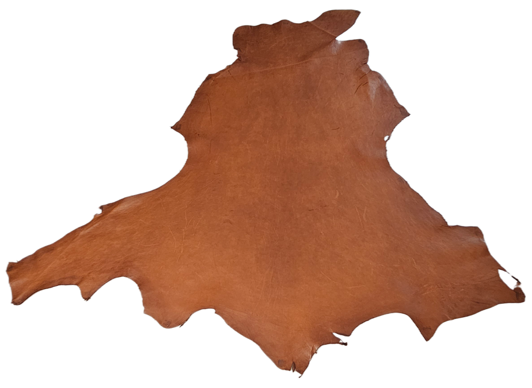 Kangaroo Hide  (Veg Tanned)  Finished - Saddle Tan