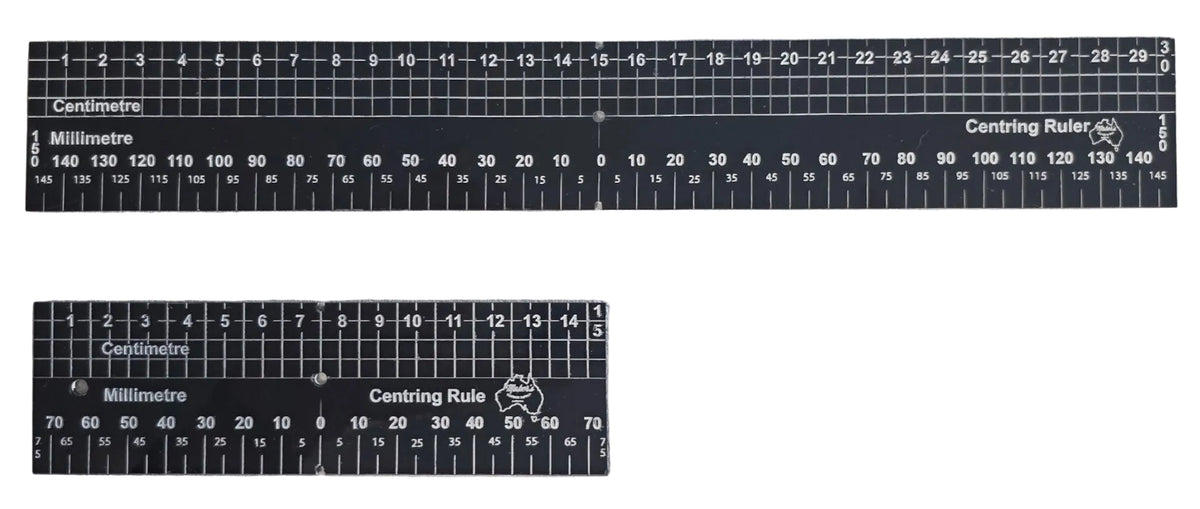 Cnetering Ruler Centering Rulers 300mm & 150mm – Maker's Leather Supply Australia