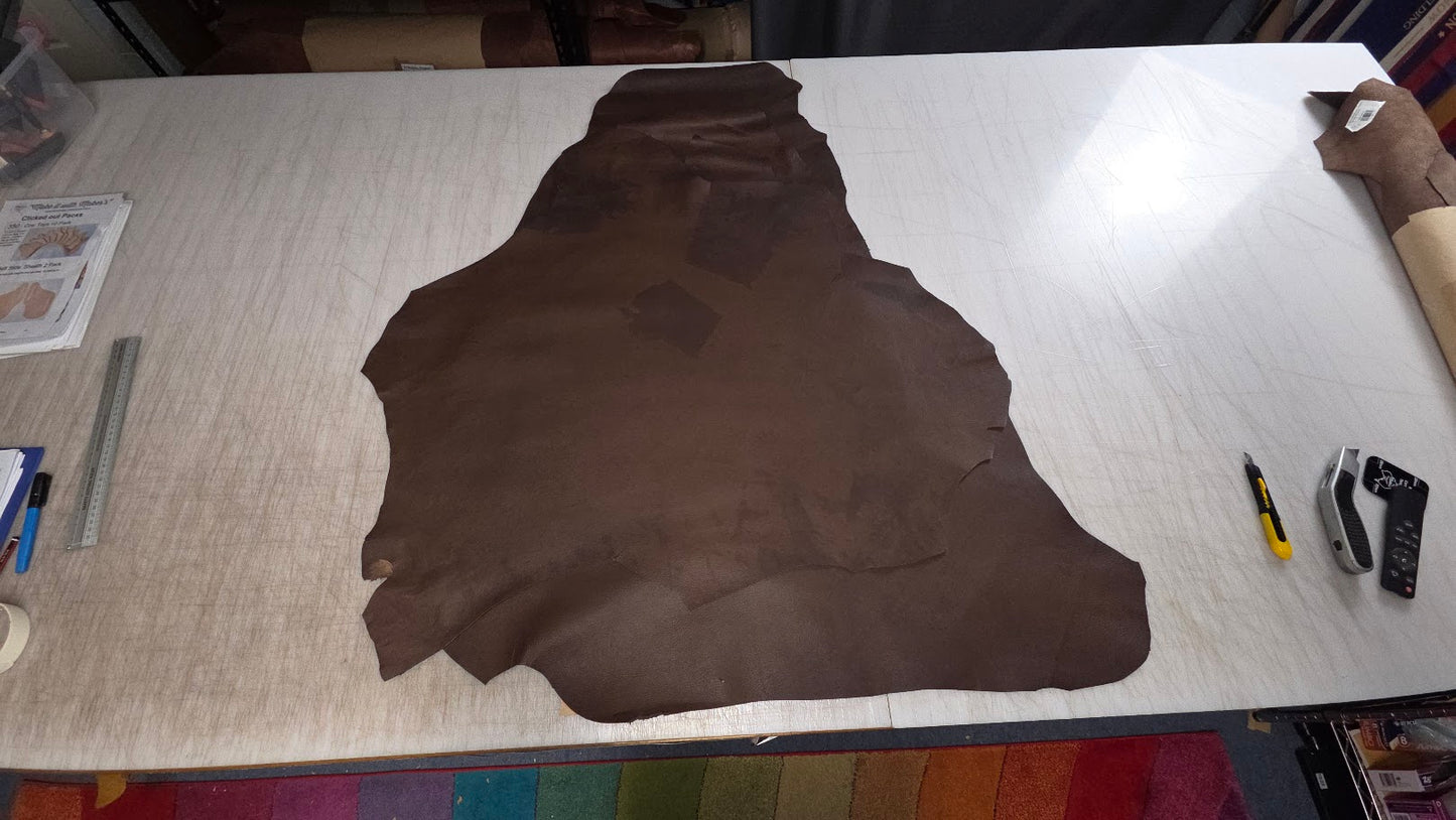 Outsorts Kangaroo Leather,  Character Grade,  Brown Rustics