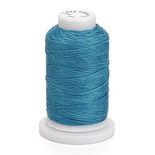 Load image into Gallery viewer, Superior Hand Sewing Thread, Turquoise Blue  - Waxed, Braided Polyester 70mtr spool