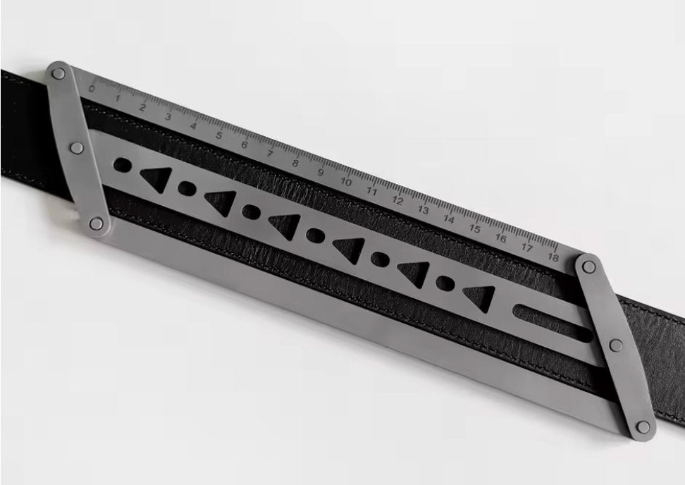 Belt/Stap hole positioning Ruler