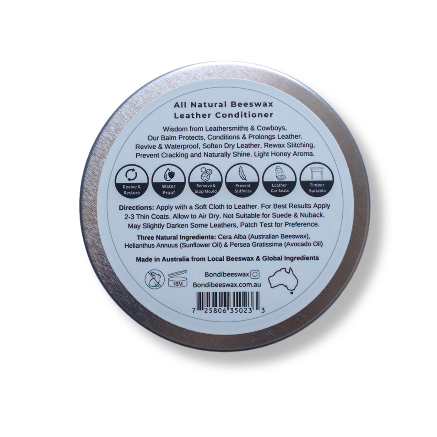 Bondi Beeswax's All Natural Beeswax Leather Conditioner