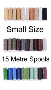 Superior Hand Sewing Small Thread Set, 10 X  .08mm Small  15 Metre Spools Mixed Colors