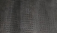 Load image into Gallery viewer, Crocodile  Embossed Veg Tan Leather - Beautiful Black