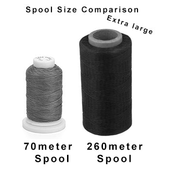 Superior Hand Sewing Thread, Dark Brown - 1mm Waxed, Braided Polyester 70mtr spool