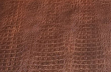 Load image into Gallery viewer, Crocodile  Embossed Veg Tan Leather - Beautiful Brown