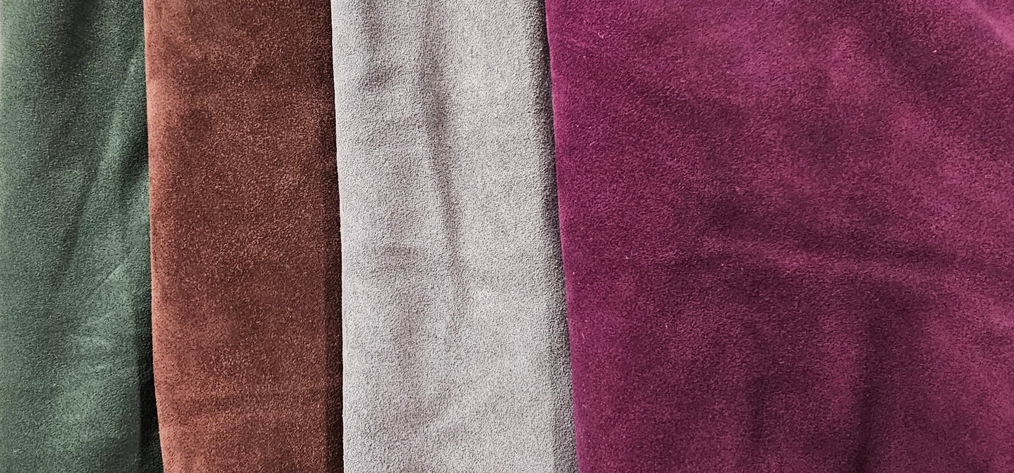 Suede Double Butts in 4 colors  2-3 oz (0.8-1.2mm)