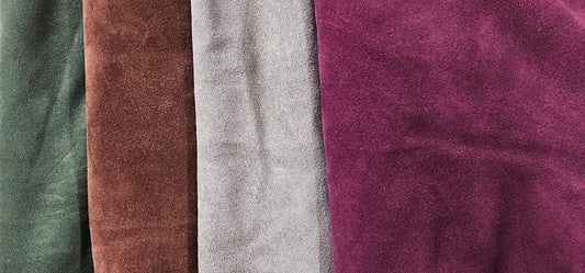 Suede Double Butts in 4 colors  2-3 oz (0.8-1.2mm)