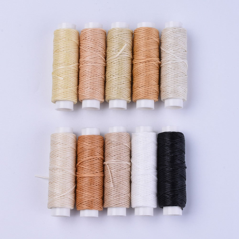Superior Hand Sewing Small Thread Set, 10 X  .08mm Small  15 Metre Spools Mixed Colors