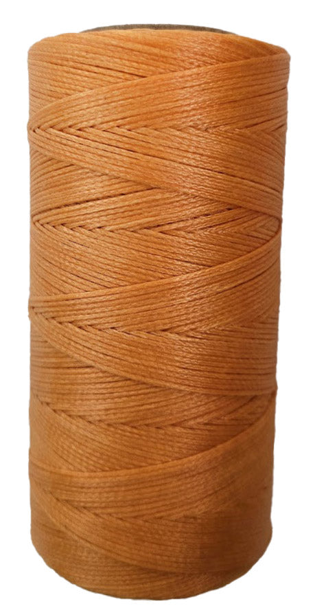 Superior Hand Sewing Thread, Orange - Waxed, Braided Polyester 260mtr