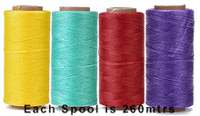 Load image into Gallery viewer, Superior Hand Sewing Thread, Mixed Color Pack of Four 0.8mm - 250mtr each spools