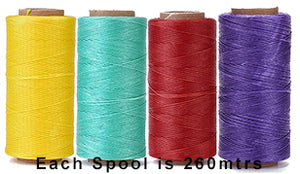 Superior Hand Sewing Thread, Mixed Color Pack of Four 0.8mm - 250mtr each spools