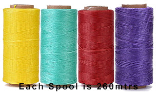 Superior Hand Sewing Thread, Mixed Color Pack of Four 0.8mm - 250mtr each spools