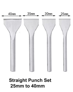 Straight Punch Set Large (25mm, 30mm, 35mm, 40mm)