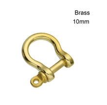 Load image into Gallery viewer, 10mm Solid Brass or Stainless Steel  D Bow shackle to suit out Valet Tray Template