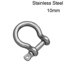 Load image into Gallery viewer, 10mm Solid Brass or Stainless Steel  D Bow shackle to suit out Valet Tray Template