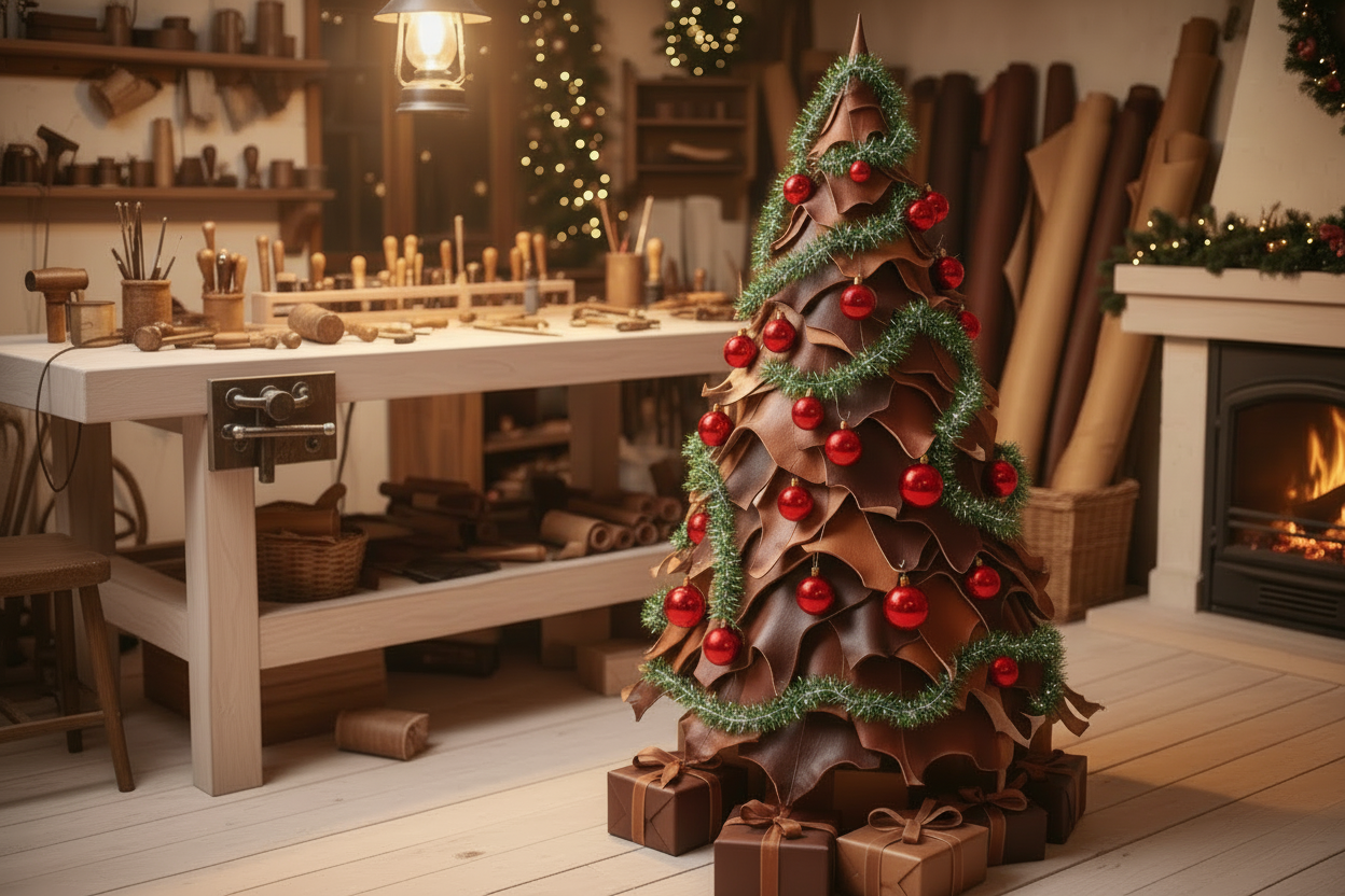 make baubles bright red and tinsel dark green and more sparkly