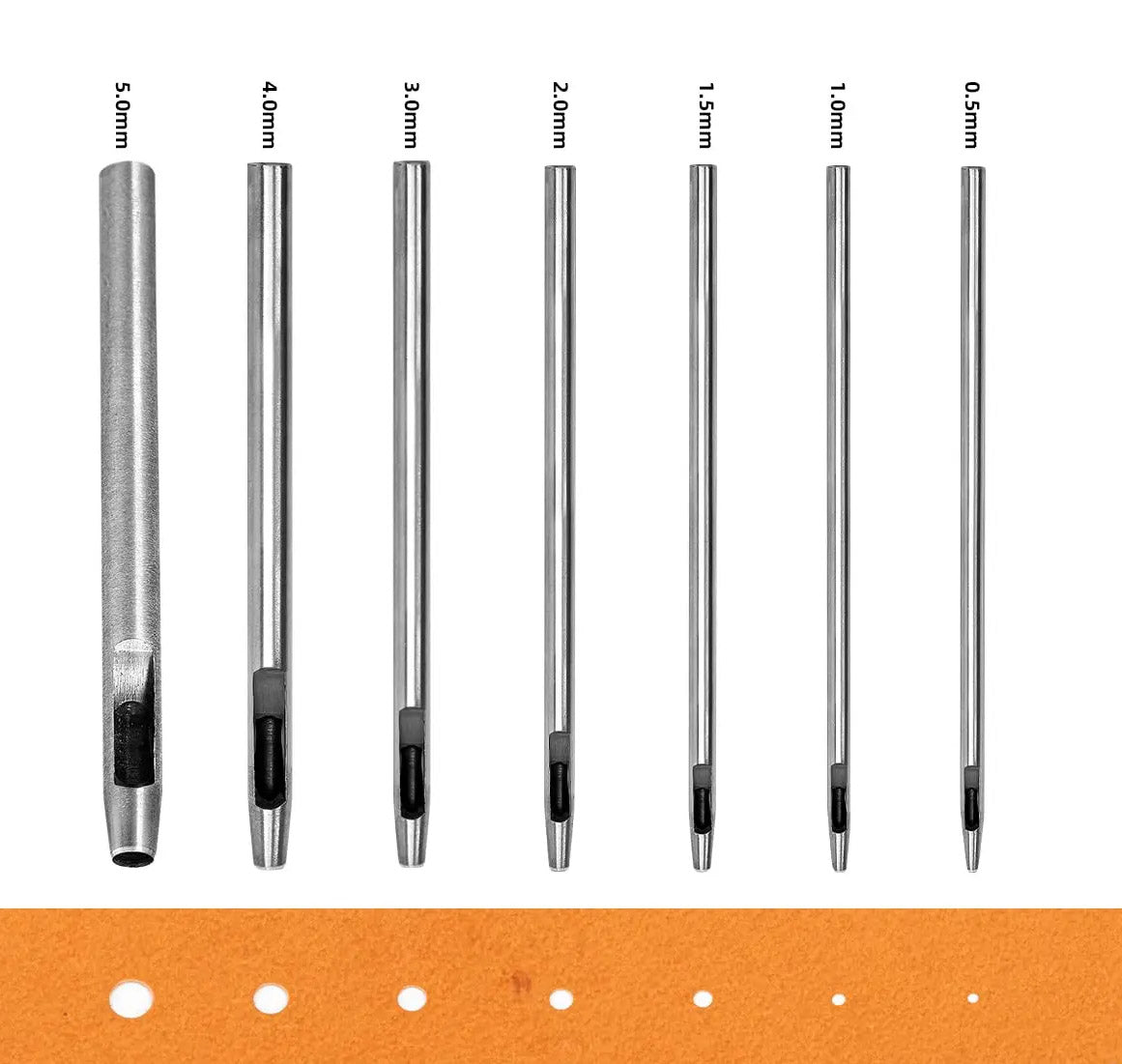 Round Hole Punches (Set of 7)