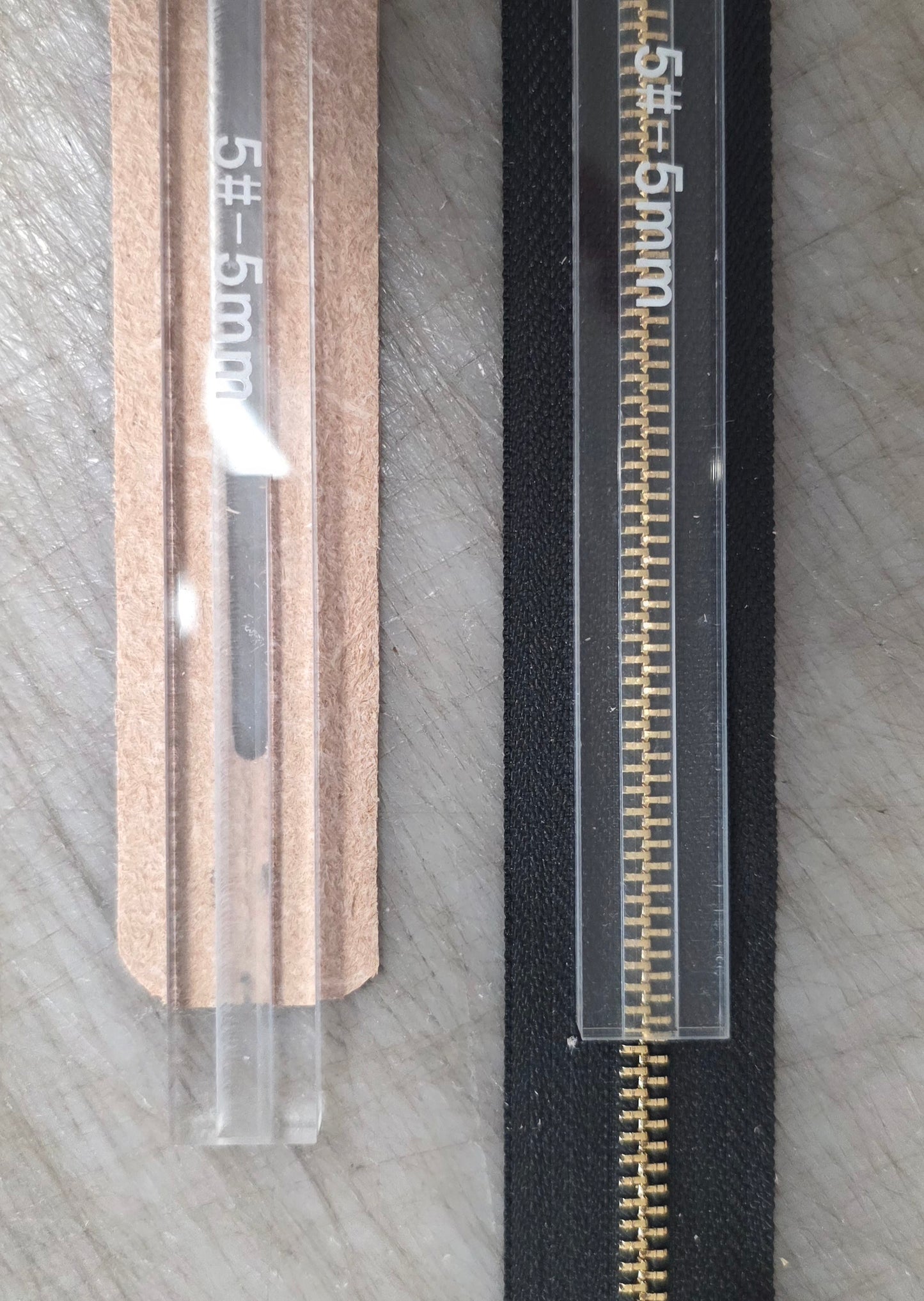 Clear Acrylic Zipper Glue Tool for Zipper 5#