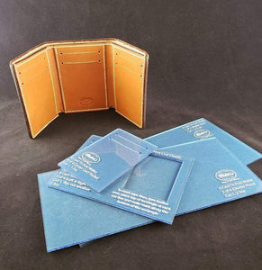 6 card Tri Fold Wallet Template Set Template Makersleathersupplyaustralia 
