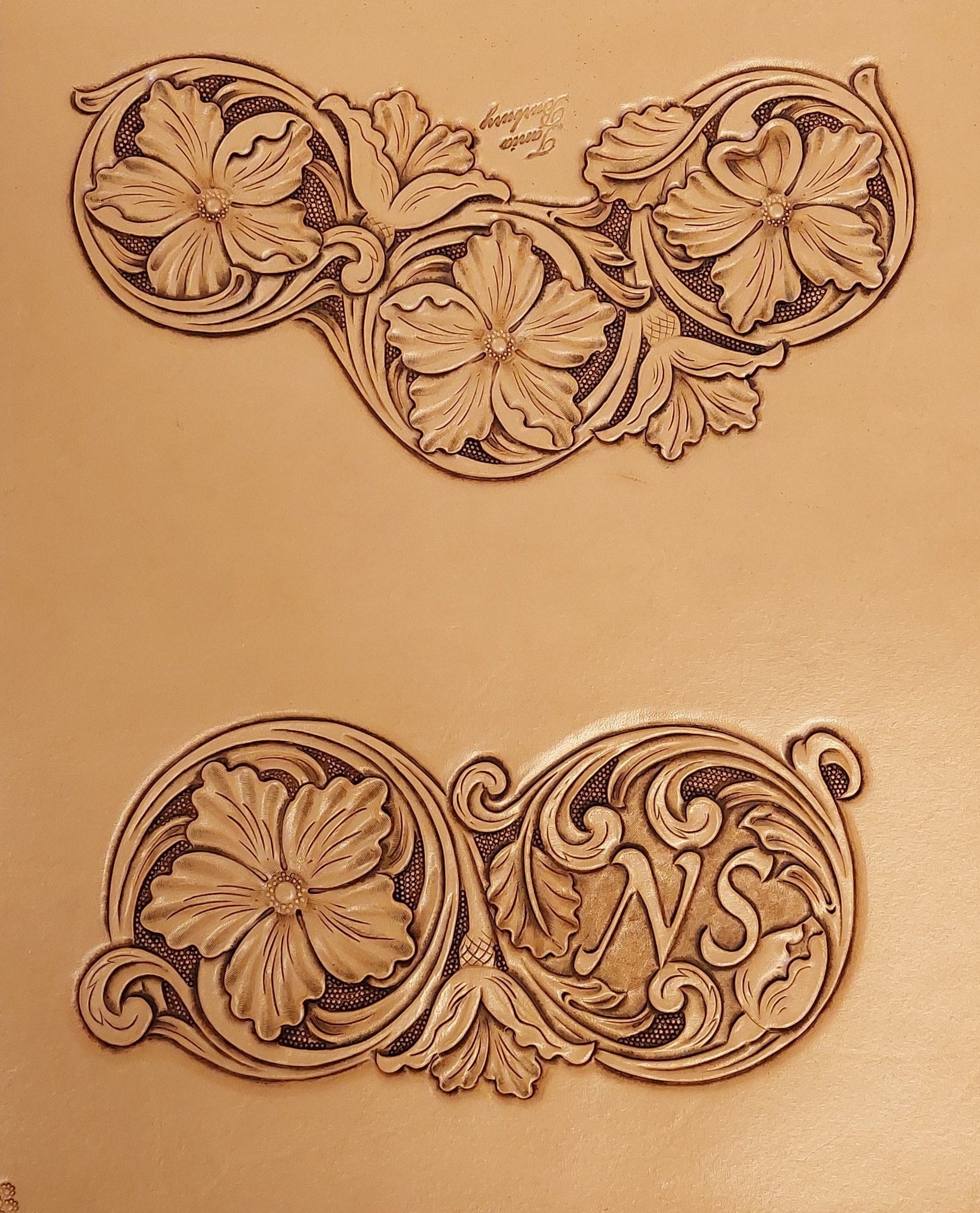 Drawing Floral Patterns for Leather Tooling