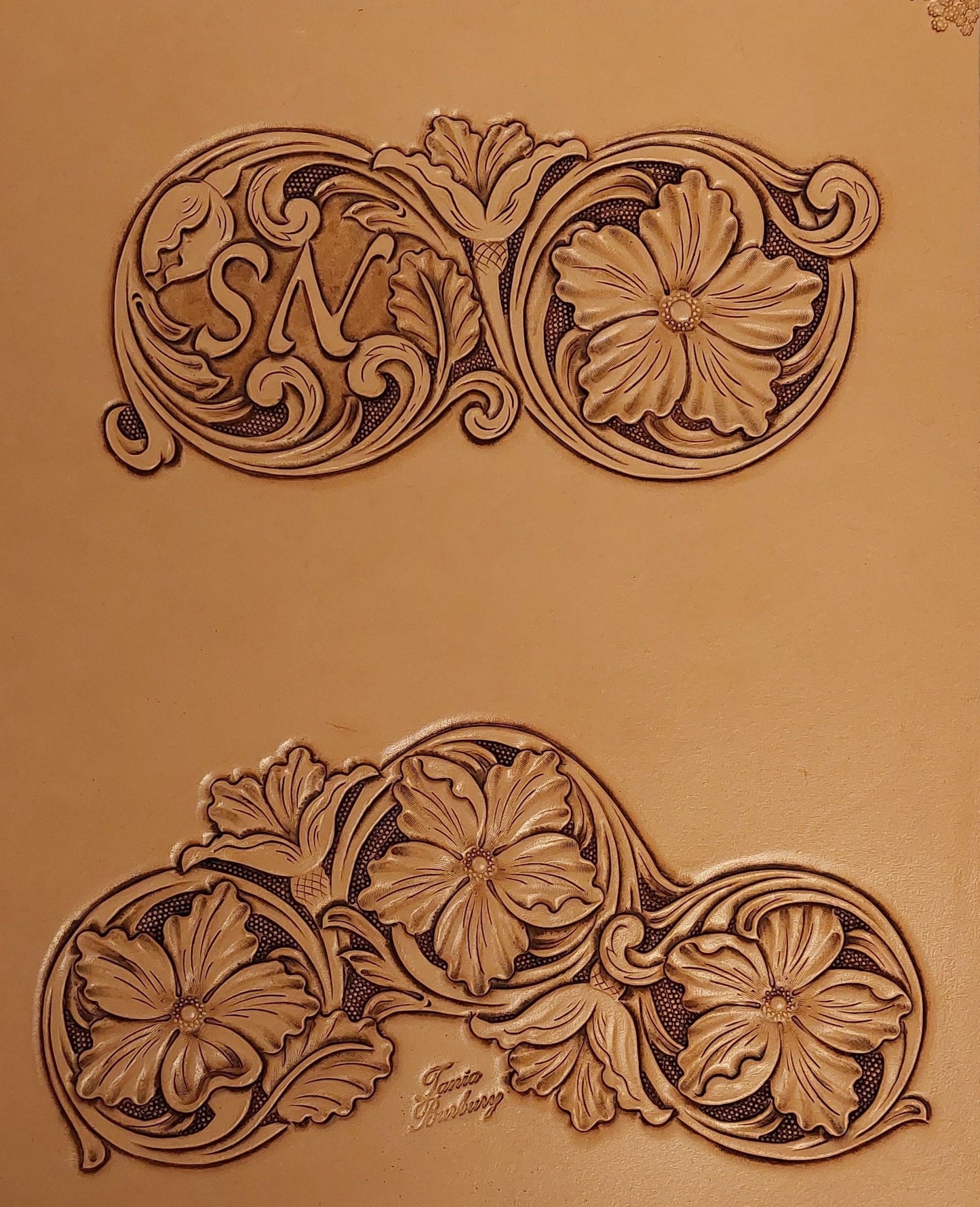 Pattern Download for our Phone/Wallet Clutch Template by Tania Burbury Leatherwork - Free!!!
