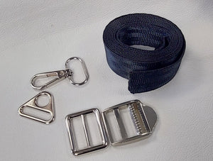 Buckles & webbing Kit (Nickle) to suit Slimline Belt Bag (Bum Bag) or any other project for that matter