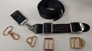 Buckles & webbing Kit (Gold) to suit Slimline Belt Bag (Bum Bag) or any other project for that matter