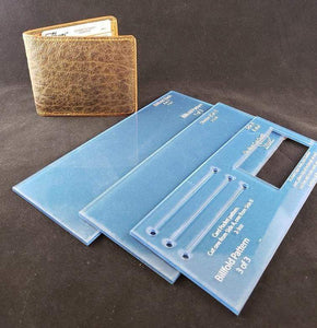 Billfold Wallet Template Set Template Makersleathersupplyaustralia 