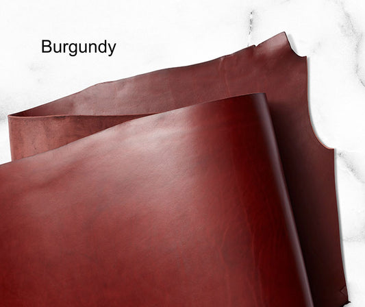 Wickett & Craig, English Bridle Leather by the square foot, Burgundy